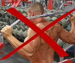 lat pulldown behind head