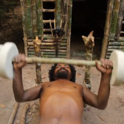 Caveman Created Ancient Gym Workout Tools By Primitive Skills